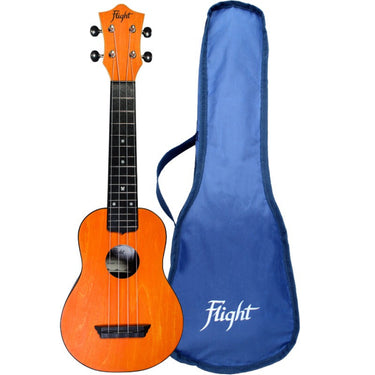 Ukulele Flight Naranja Soprano C/Funda Y Afinador, Tus35packnar